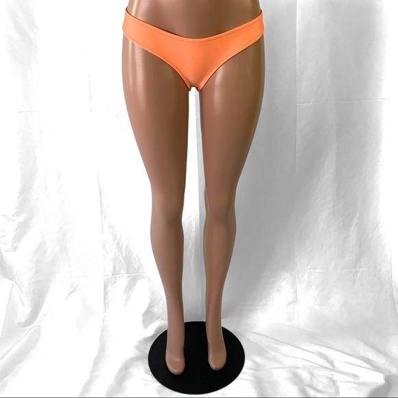 TRIANGL NEOPRENE ORANGE NEON BIKINI BOTTOM LOW RISE POOL TRAVEL SWIMWEAR MEDIUM - Picture 5 of 17